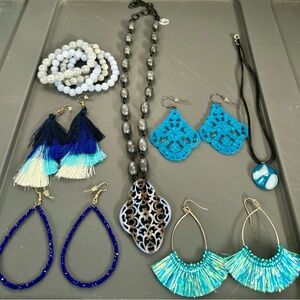 Bundle of NWOT Blue/Grey Costume Jewelry